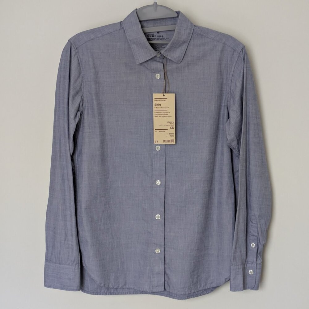 Muji Long Sleeve Button Down Shirt NWT